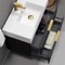 Floating Black Bathroom Vanity, Modern, 32